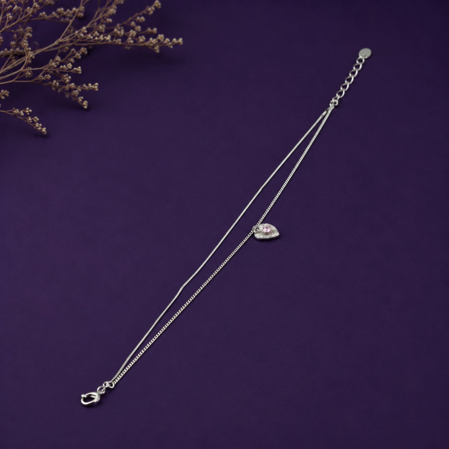 The Delicate Marquise Layered Charm 925 Sterling Silver Bracelet