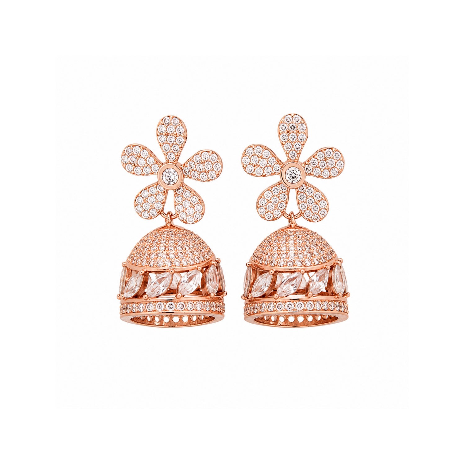 Cascading Heart 925 Pure Sterling Silver Ear Climbers