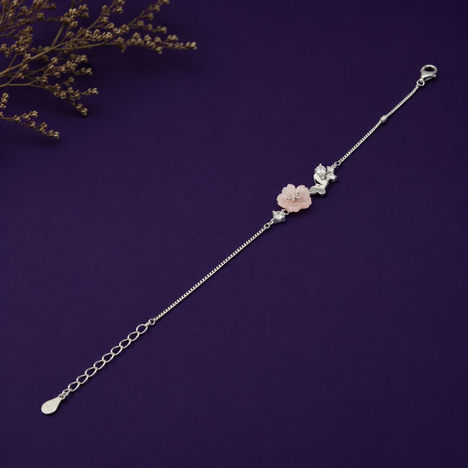 The Blush Sakura Blossom 925 Silver Bracelet