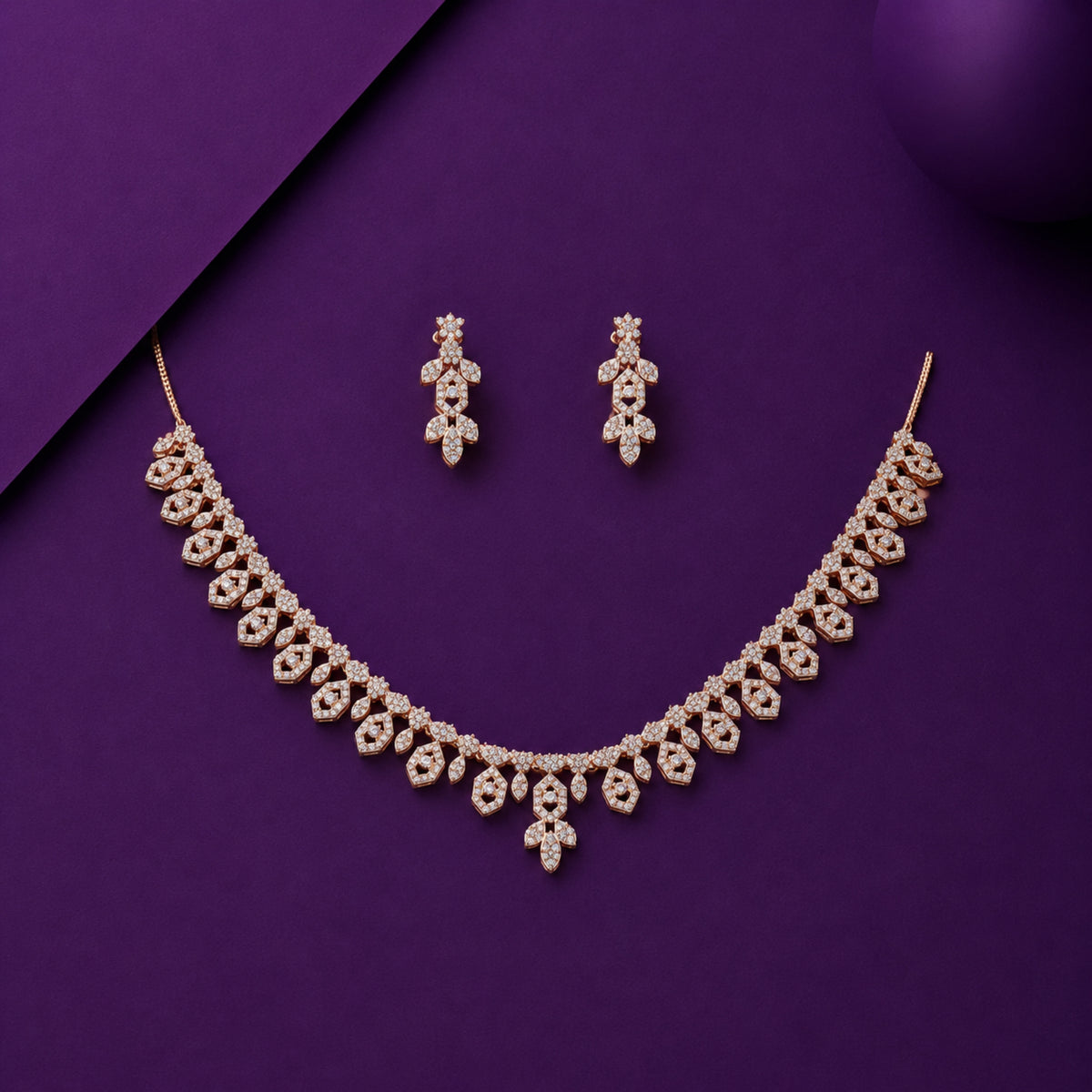 Aura Floral Petal V-Necklace