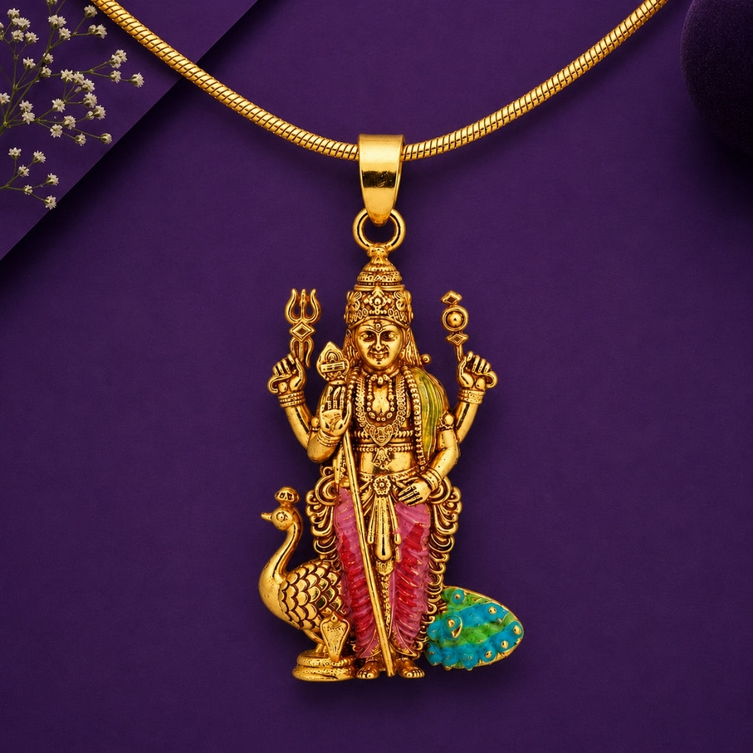 The Sacred Kartikeya Peacock Charm (925 Silver)