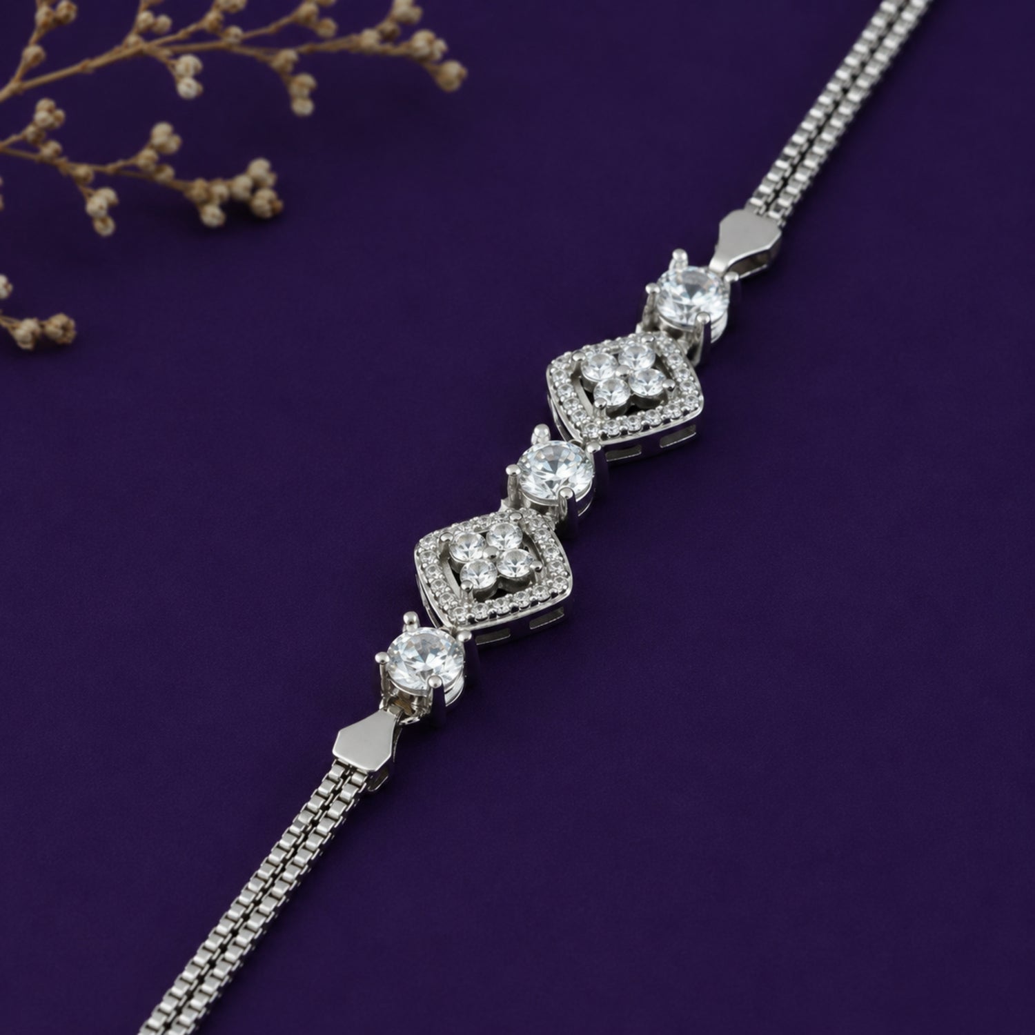 The Deco Luxe Emerald-Cut 925 Sterling Silver Bracelet