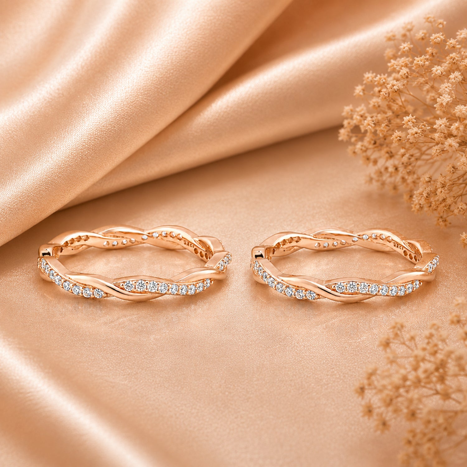 Seraphina Twist Adjustable Rose Gold Toe Rings
