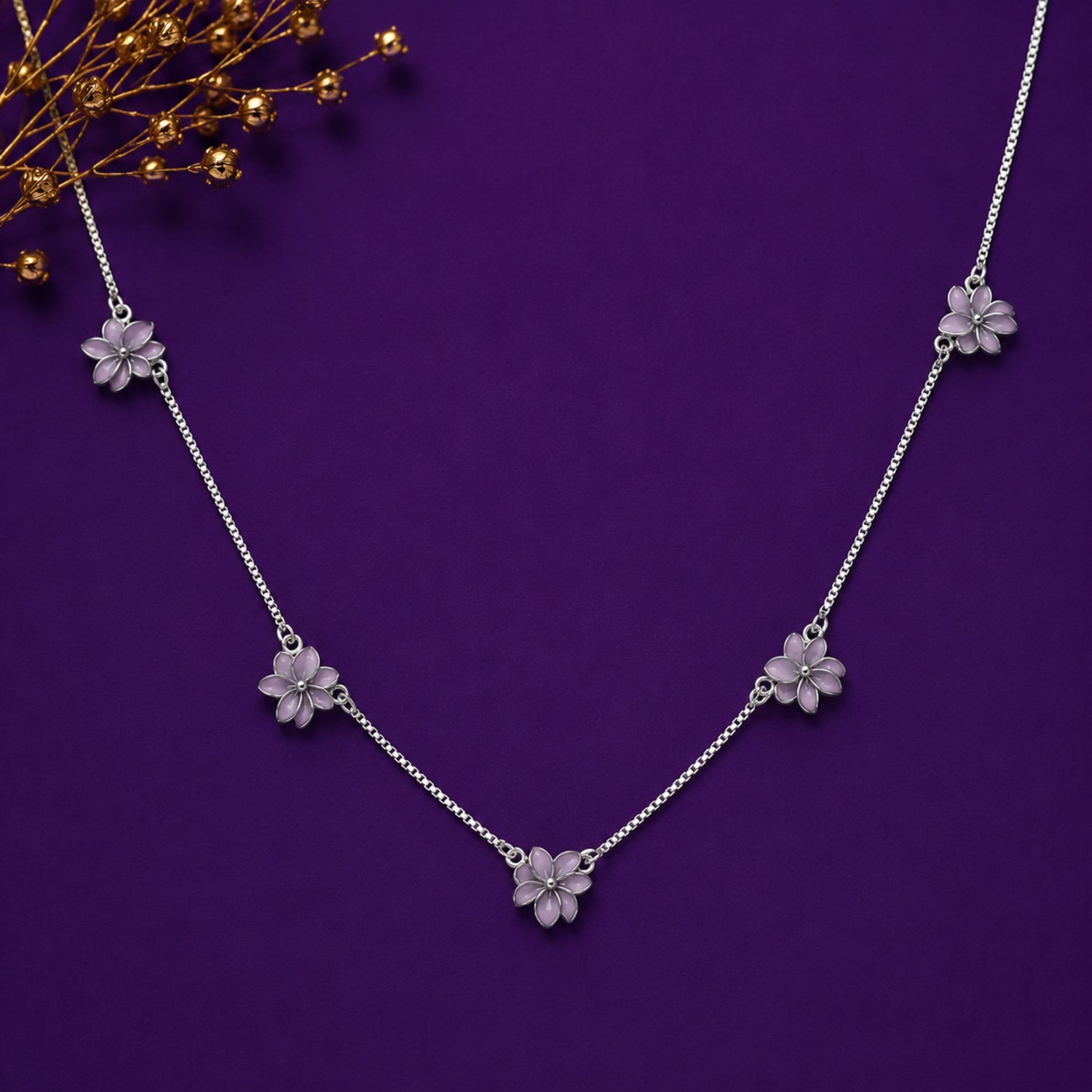 Lavender Bloom 925 Silver Chain