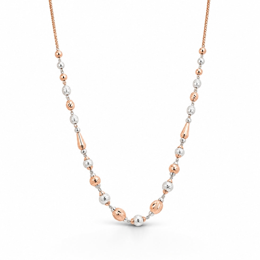 Rose & Rhodium Sonata Geometric Silver Chain