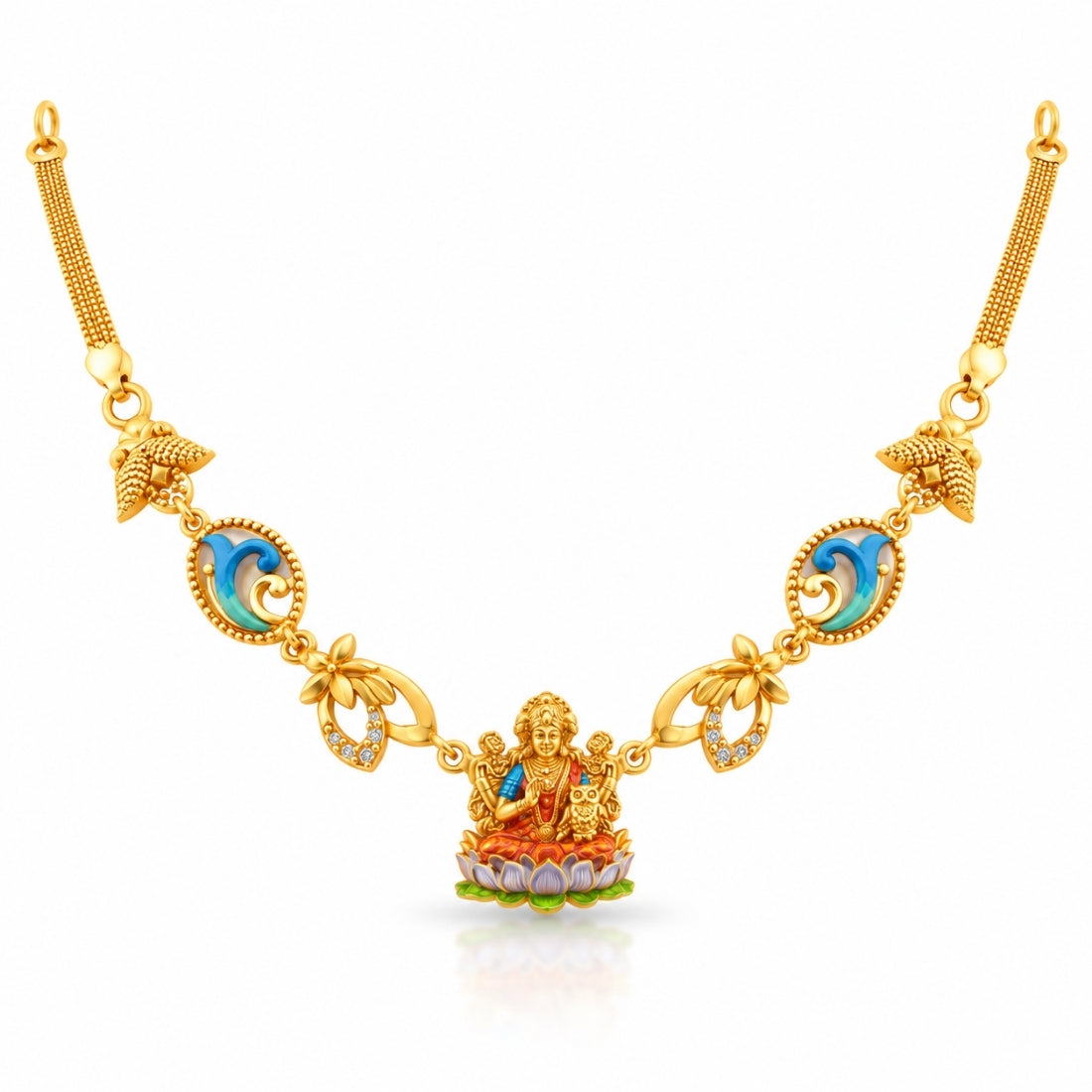 The Padma Lakshmi & Mayura Enamel Heritage 925 Silver Necklace