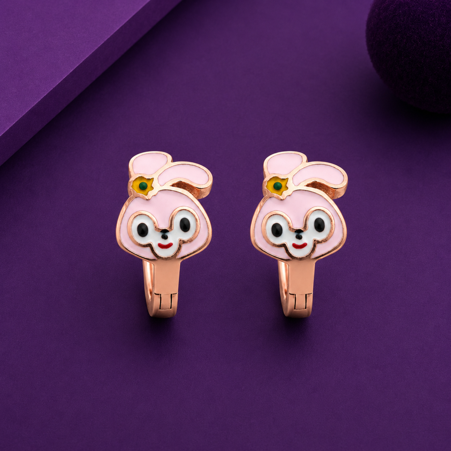 Blushing Bunny 925 Sterling Silver Kids Stud Earrings