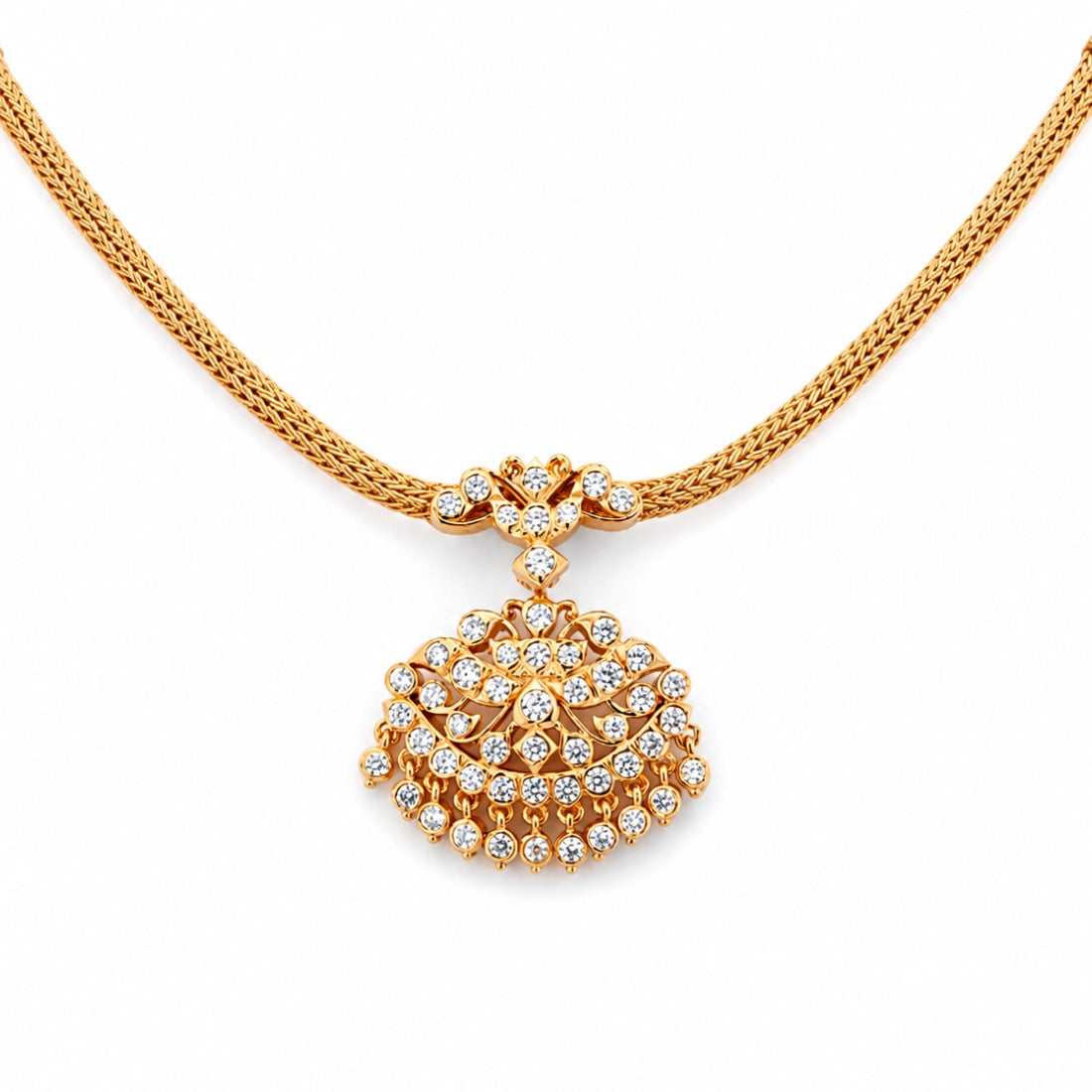 The Aadhya Heritage Gold-Plated 925 Silver Attigai Necklace