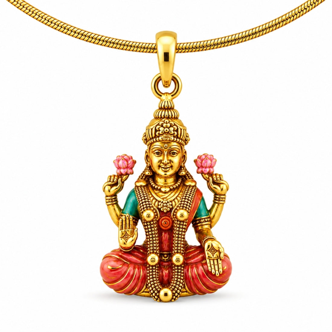 Divine Lotus Mahalakshmi Charm