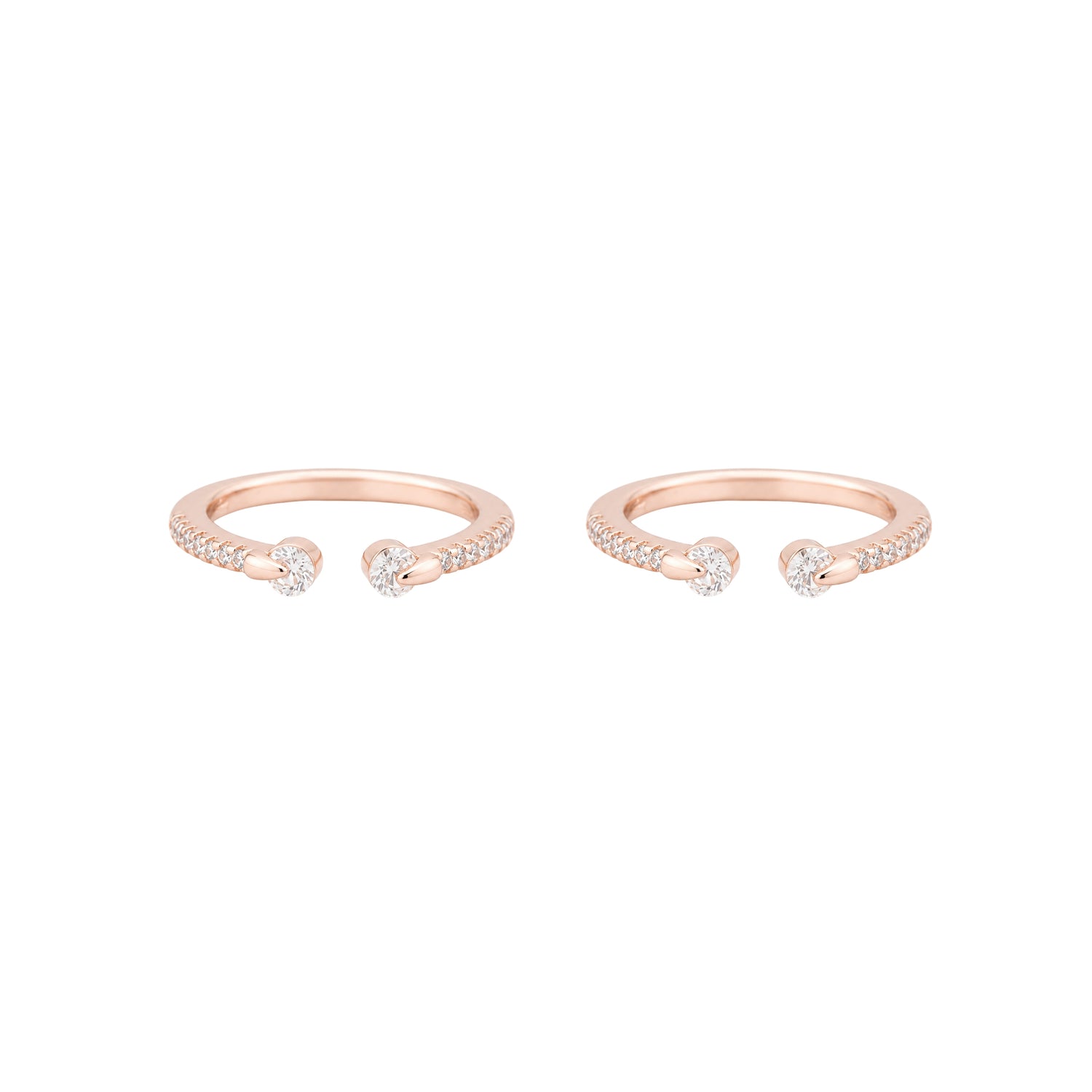 The Serpentine Sparkle Adjustable Toe Ring Pair