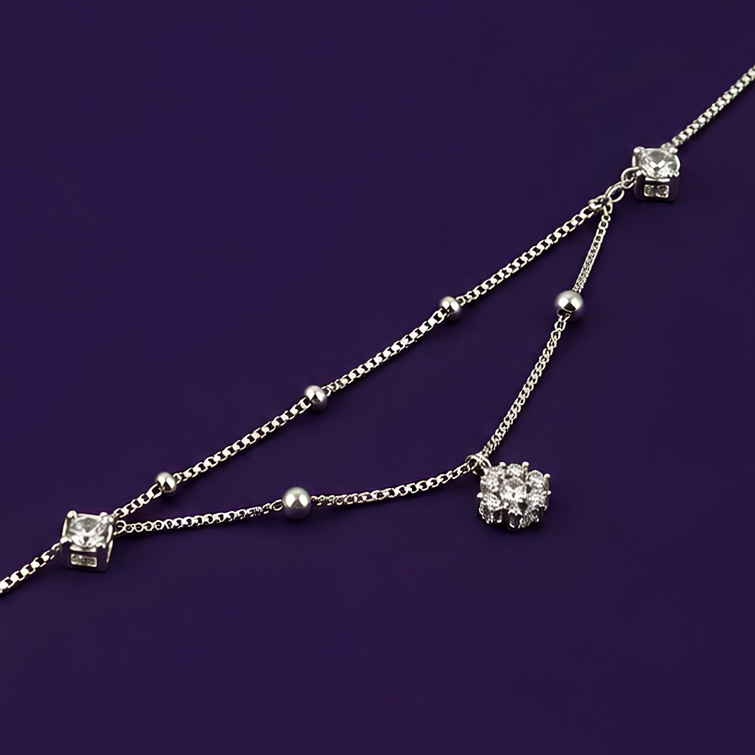 The Constellation Layered 925 Sterling Silver Charm Bracelet