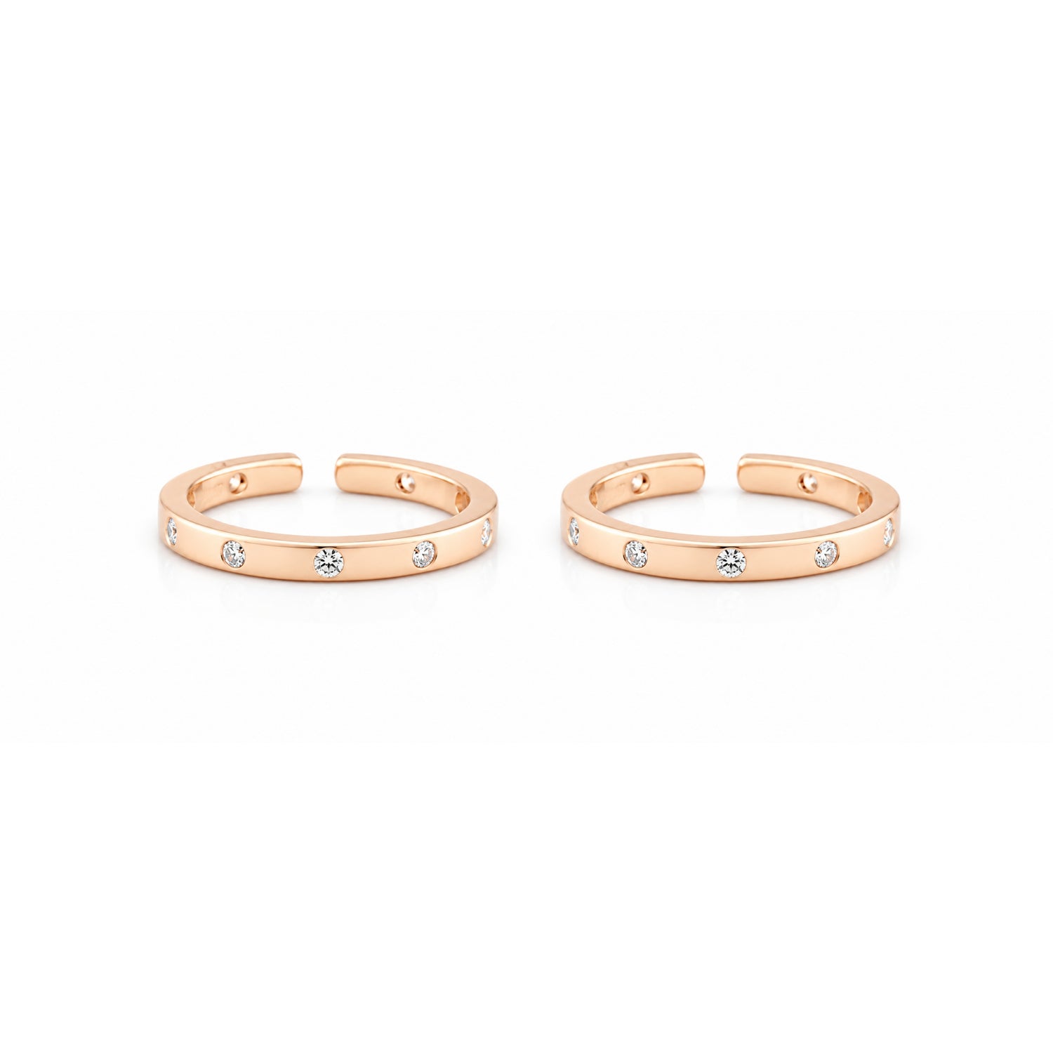 Lavender Dream Rose Gold Toe Rings