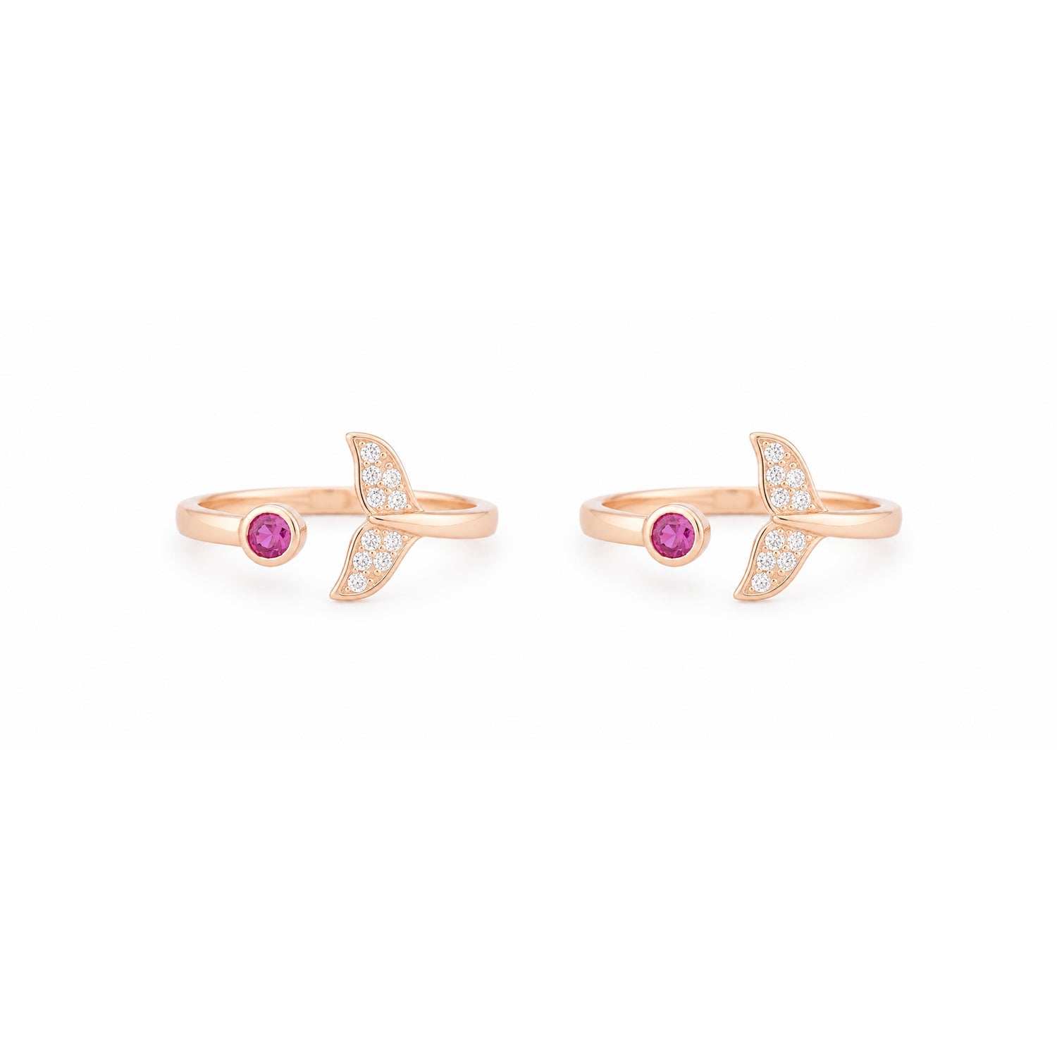 The Mermaid's Solitude Toe Ring Pair