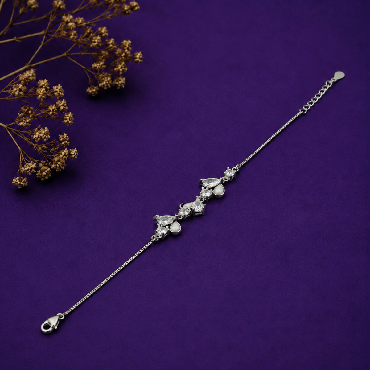 The Ethereal Dewdrop Cluster Bracelet