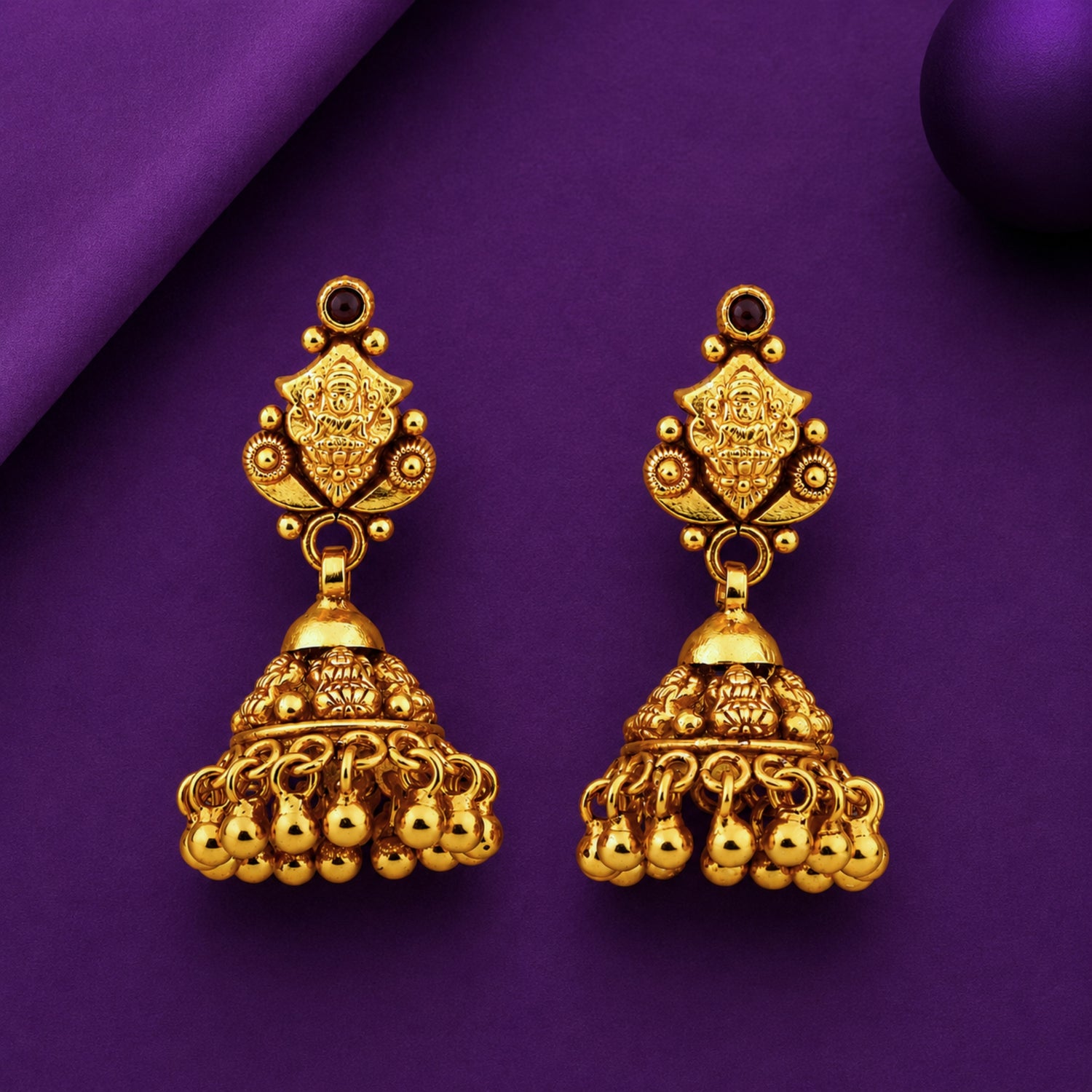The Lakshmi Nakshi Heritage Jhumka – 925 Sterling Silver