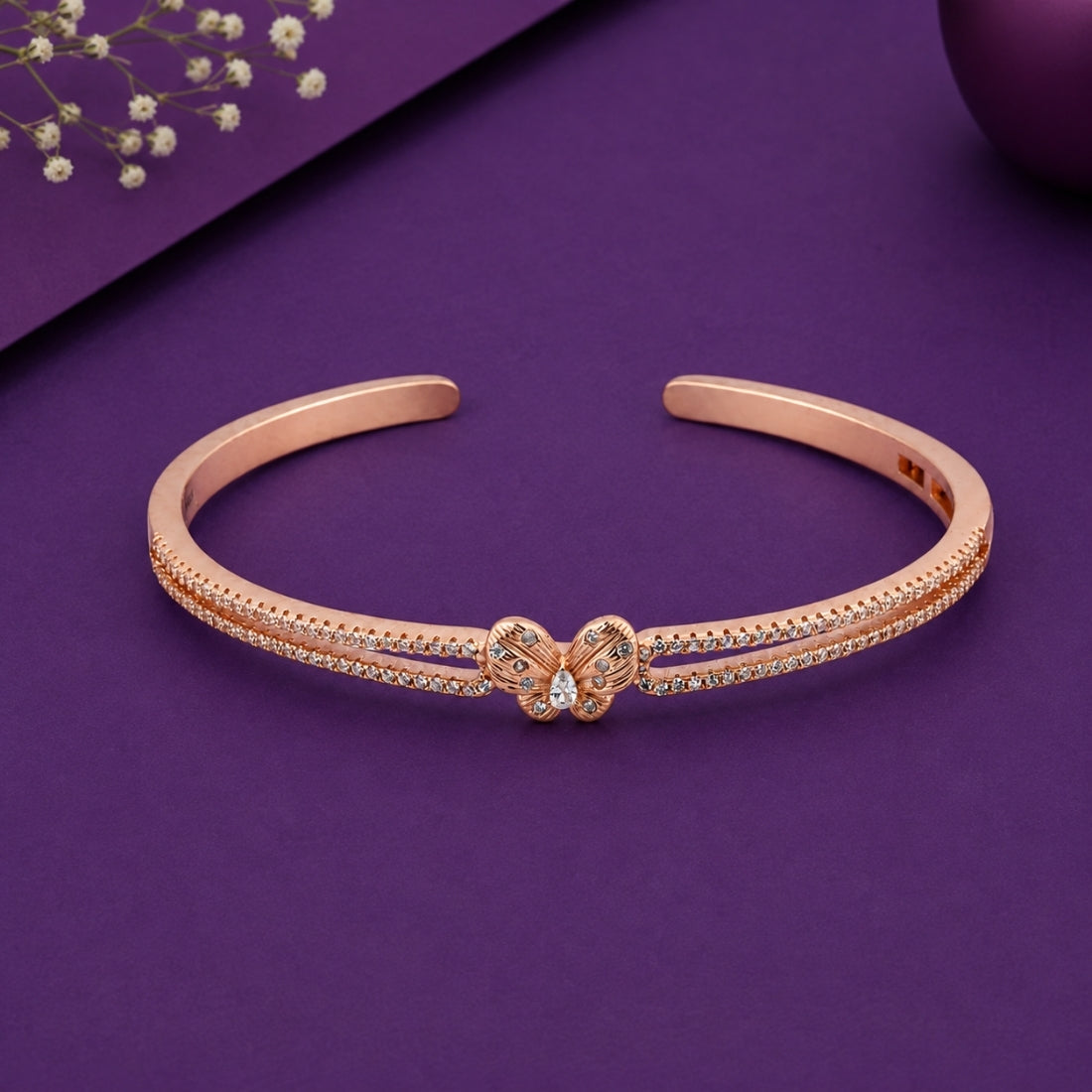 Mariposa Glow Rose Gold Split-Band Kada