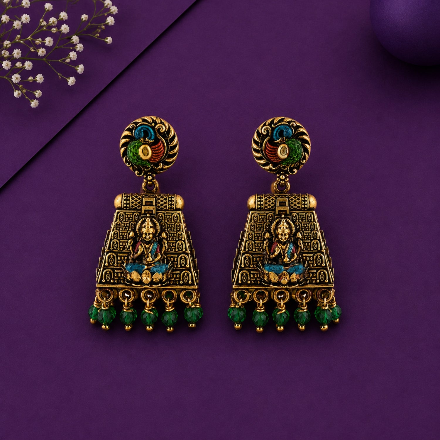 The Kalyani Goddess Lakshmi 925 Silver Jhumka