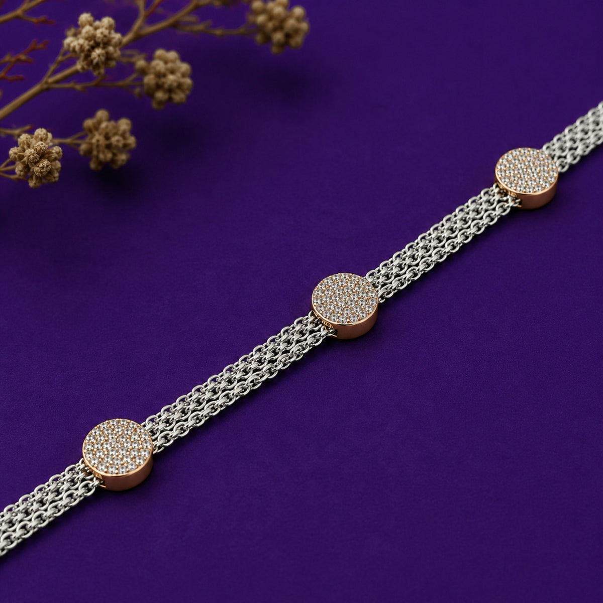 The Horizon Medallion Multi-Strand Bracelet