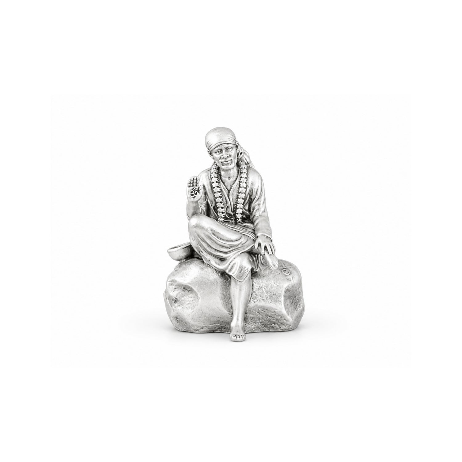 925 Pure Silver Antique Shirdi Sai Baba Blessing Idol