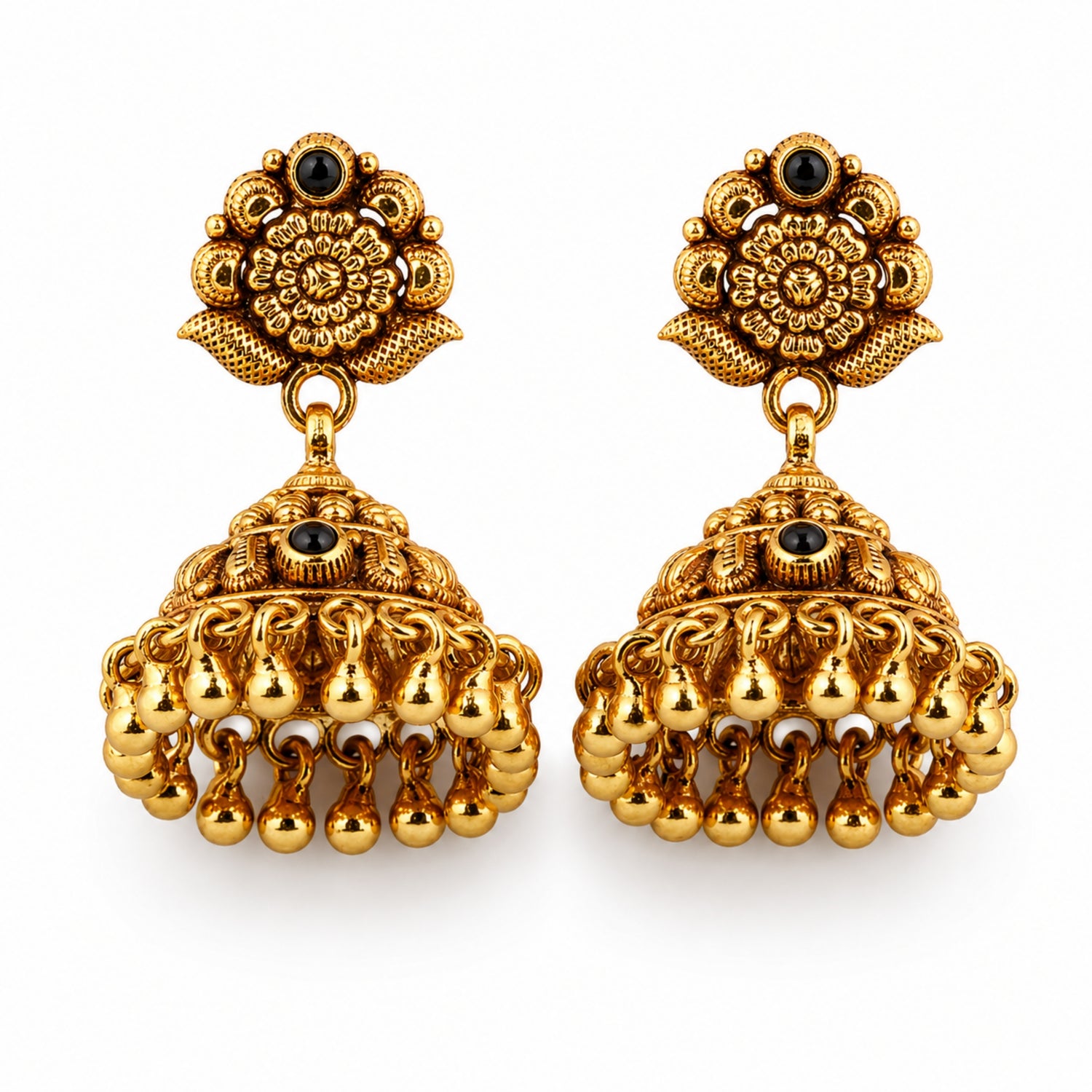 The Padma Vine Antique Jhumka – 925 Sterling Silver