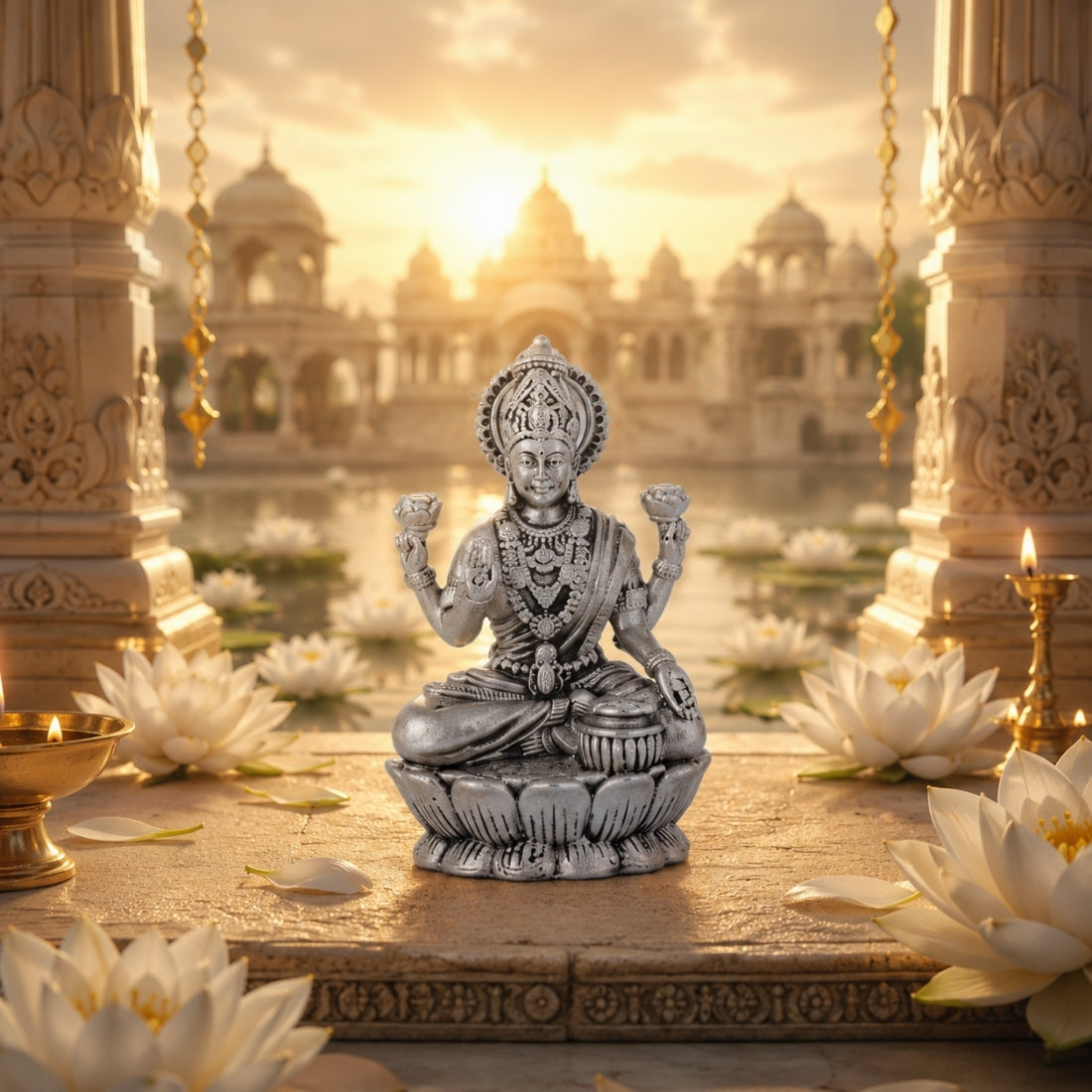 The Ashta Lakshmi Vaibhav 925 Silver Idol