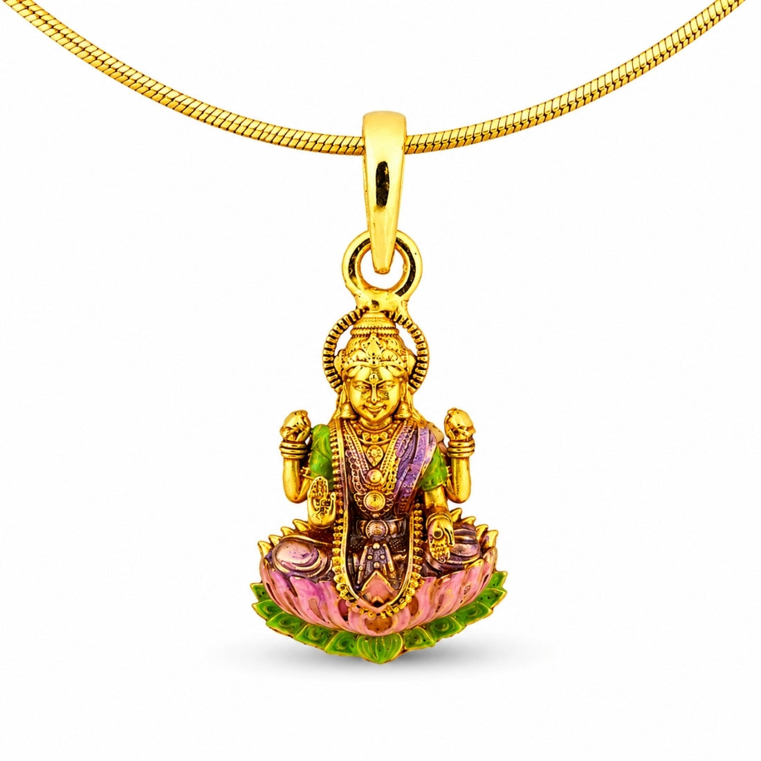 The Divine Lotus Mahalakshmi Charm (925 Silver)