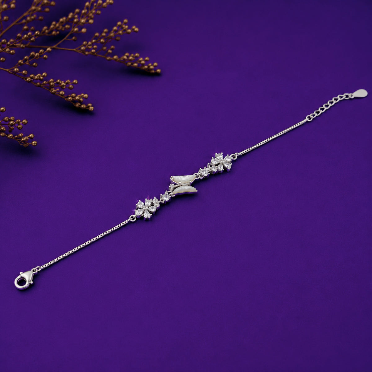 The Enchanted Garden Butterfly Silver Bracelet