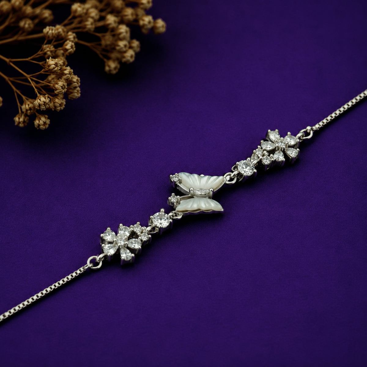 The Enchanted Garden Butterfly Silver Bracelet