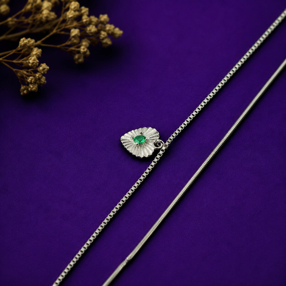 The Mystic Emerald Nazar Layered Bracelet