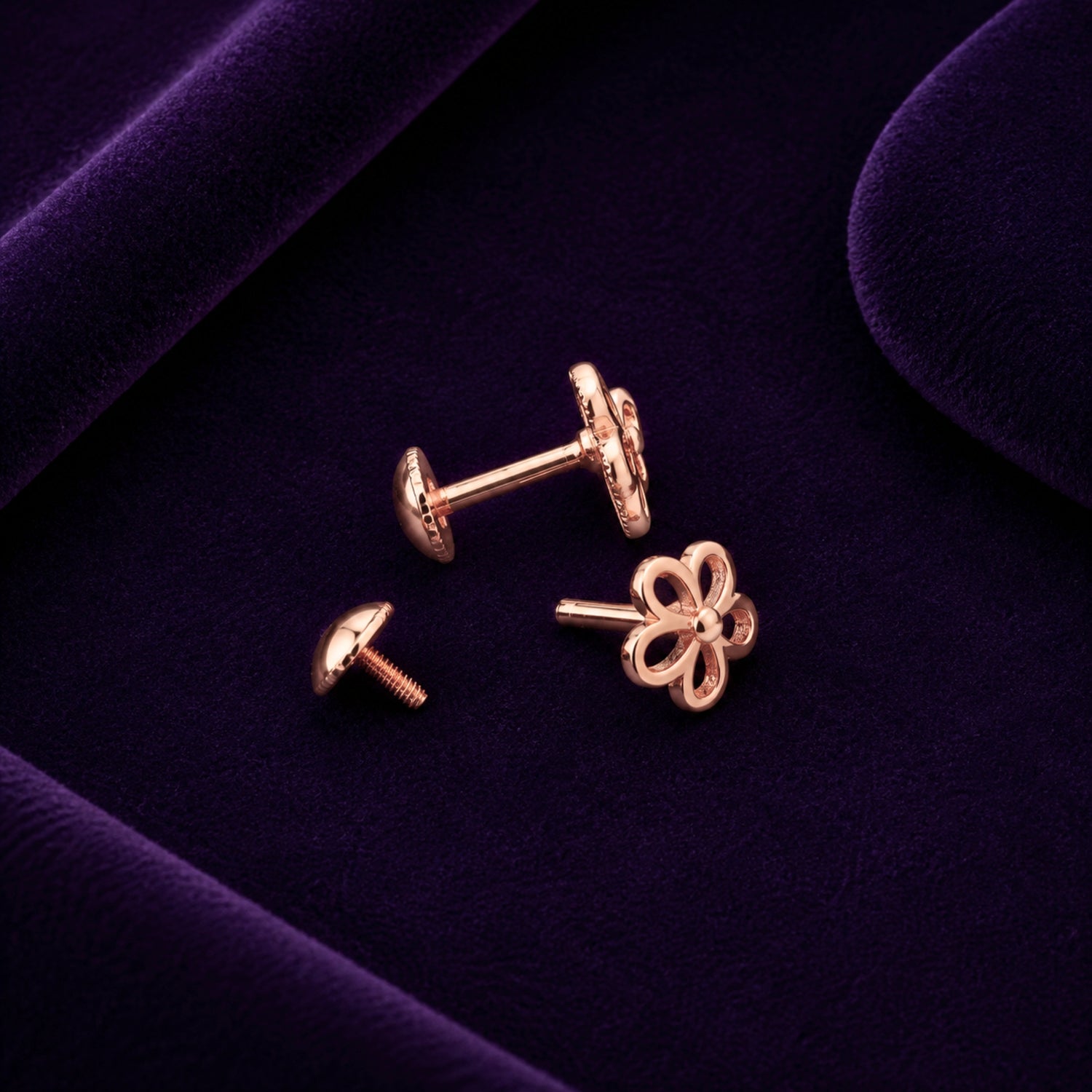Blossom Glow Flower 925 sterling silver Studs