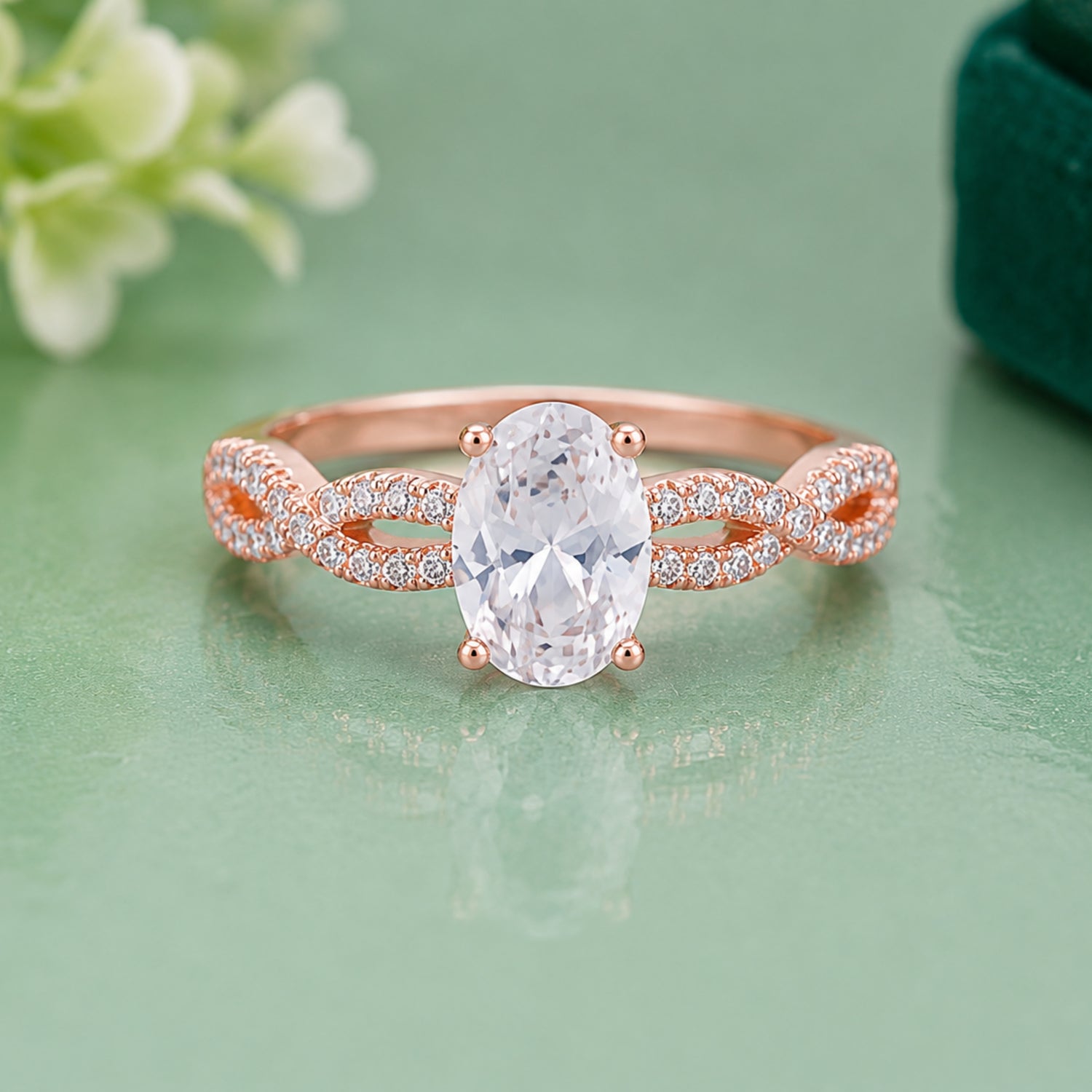 Infinity Romance Oval 925 Sterling Silver Ring