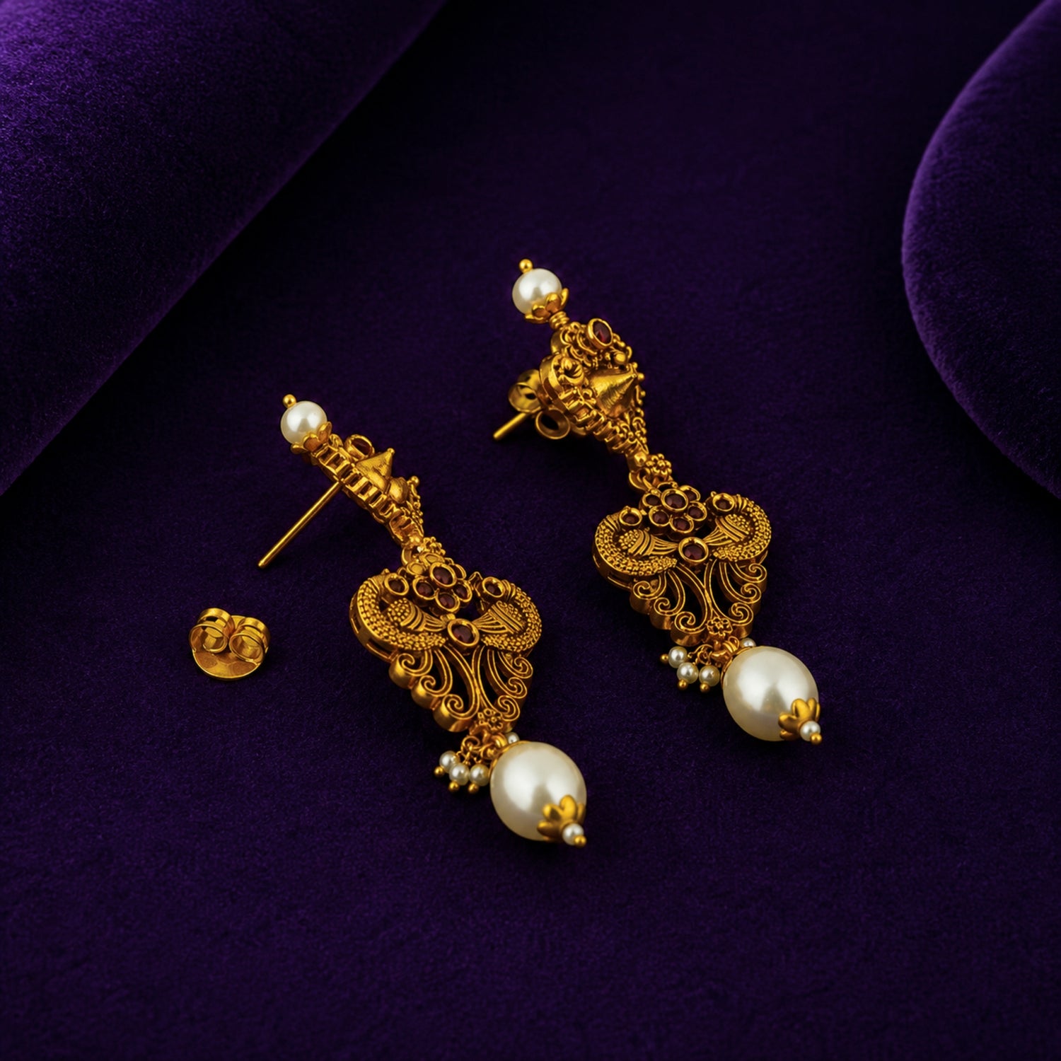 The Mayura Heritage Dual-Peacock 925 Silver Drop Earrings