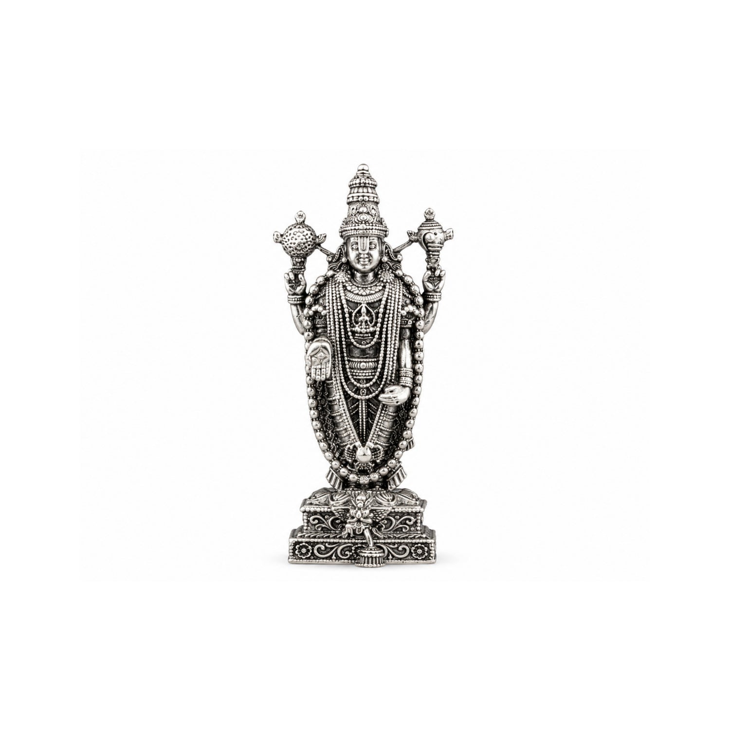 925 Pure Silver Antique Lord Tirupati Balaji Idol