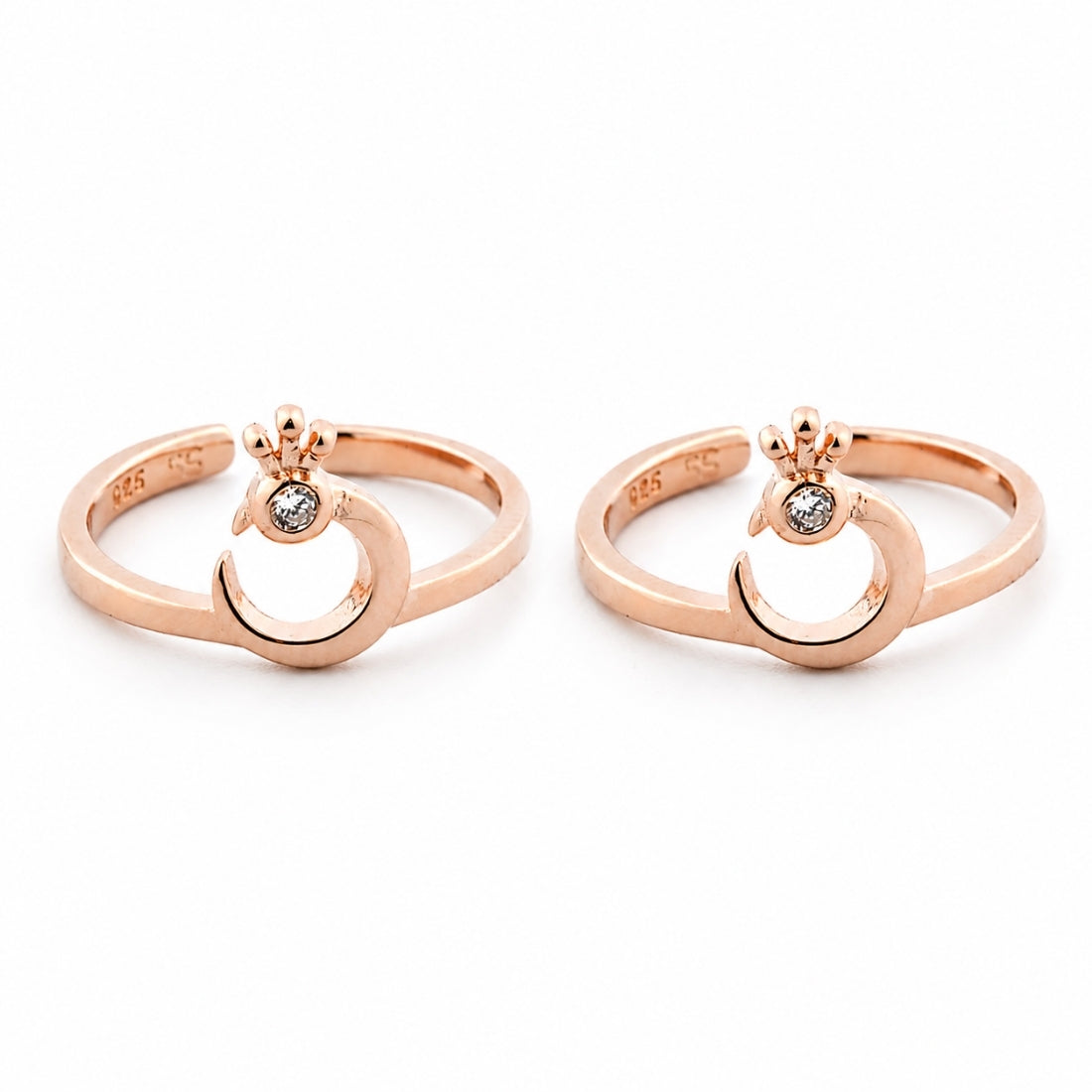Mayura Majestic Rose Gold Toe Rings