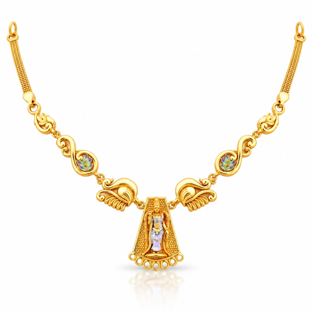 The Goddess Andal Divine Grace Temple 925 Silver Necklace