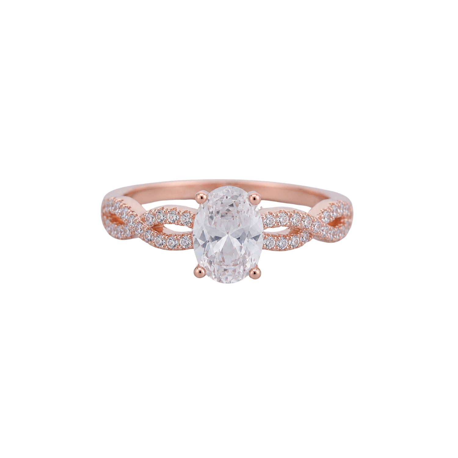 Infinity Romance Oval 925 Sterling Silver Ring