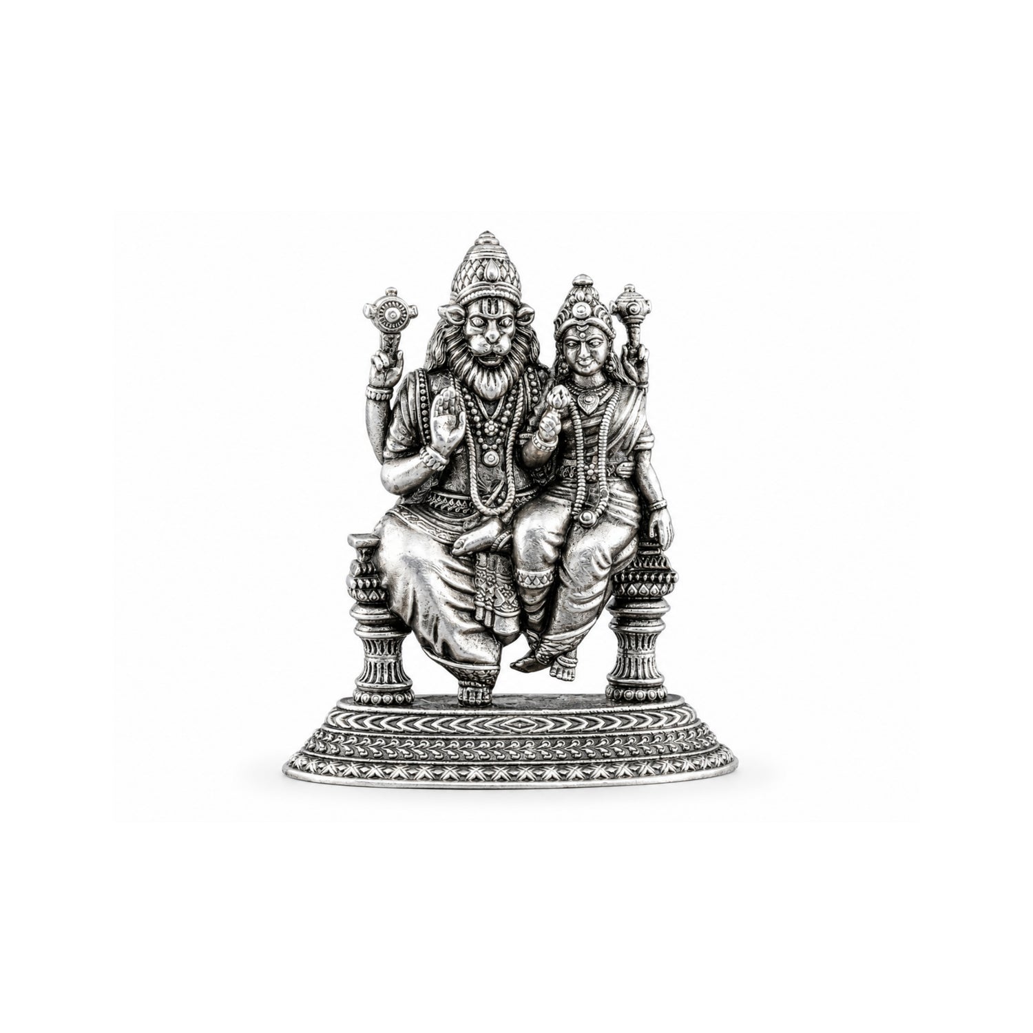 925 Pure Silver Antique Lakshmi Narasimha Swamy Idol