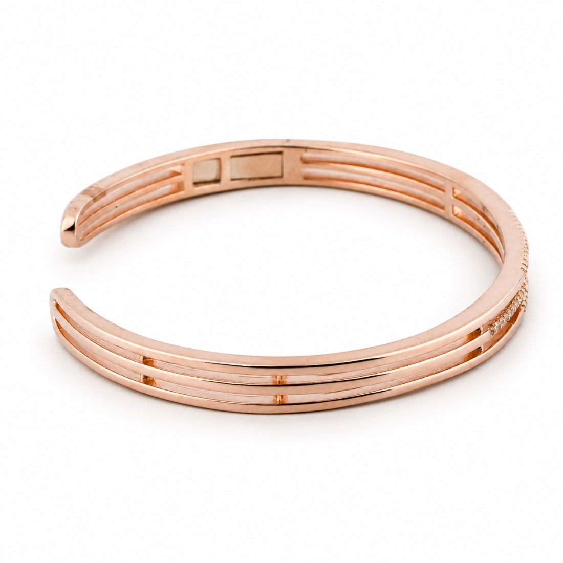 Trident Glow Triple-Band Pavé Kada