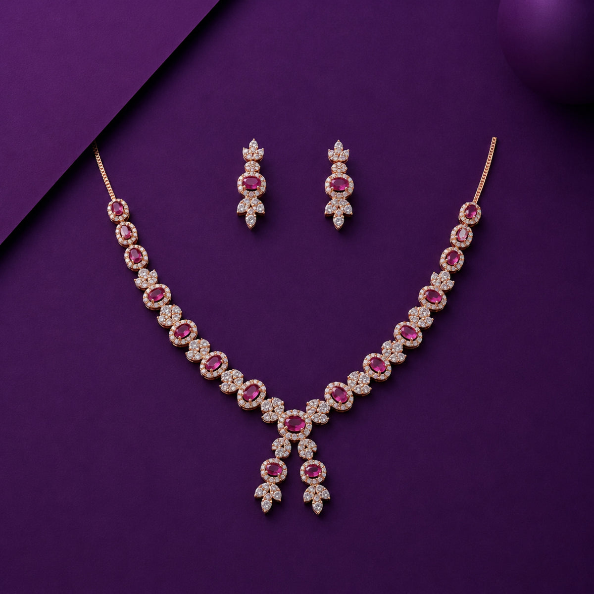 The Royal Orchid Ruby Cascade Set