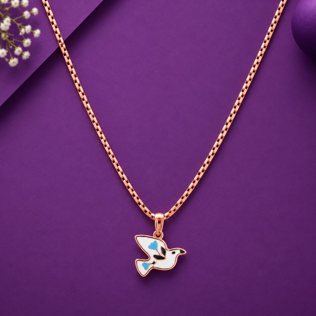 The Azure Dove 925 Silver Rose Gold Chain