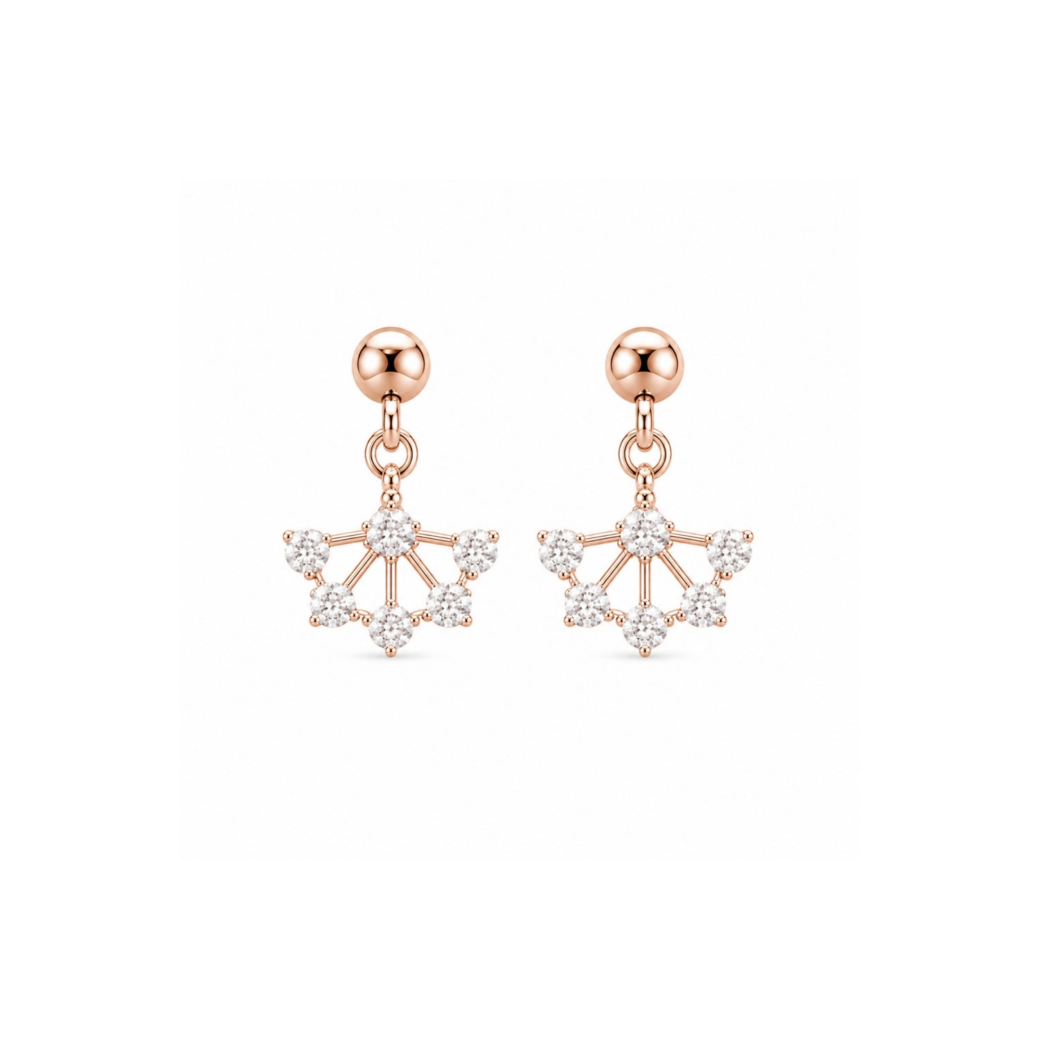 Gilded Tiara 925 Pure Sterling Silver Drop Earrings