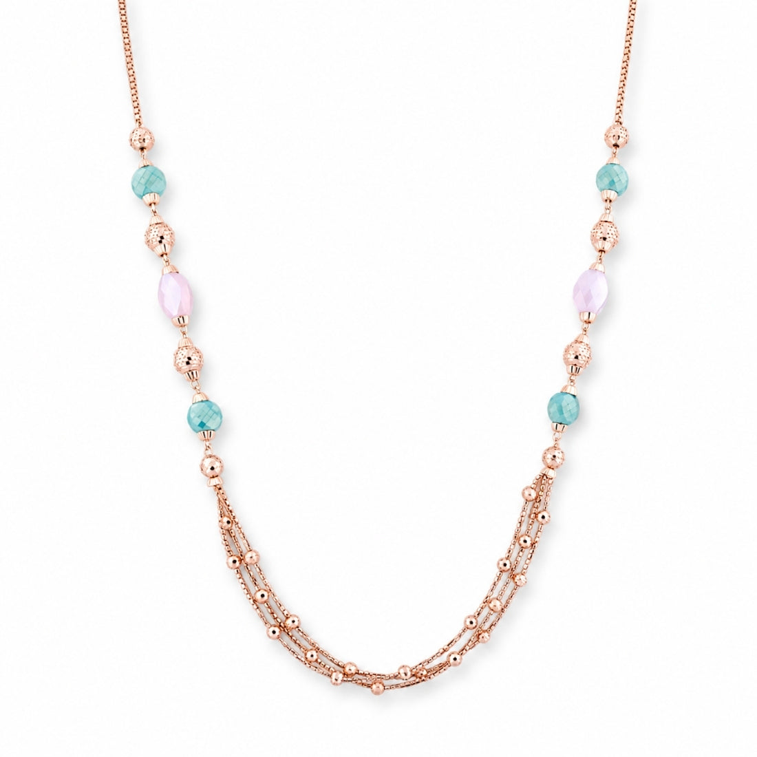 Serenade Pastel Triple-Layered 925 Silver Chain