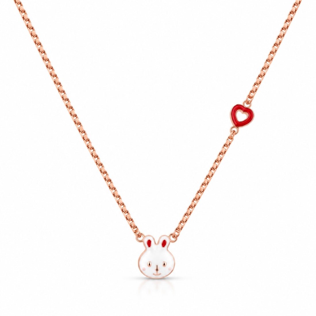 The Sweetheart Bunny 925 Silver Rose Gold Chain