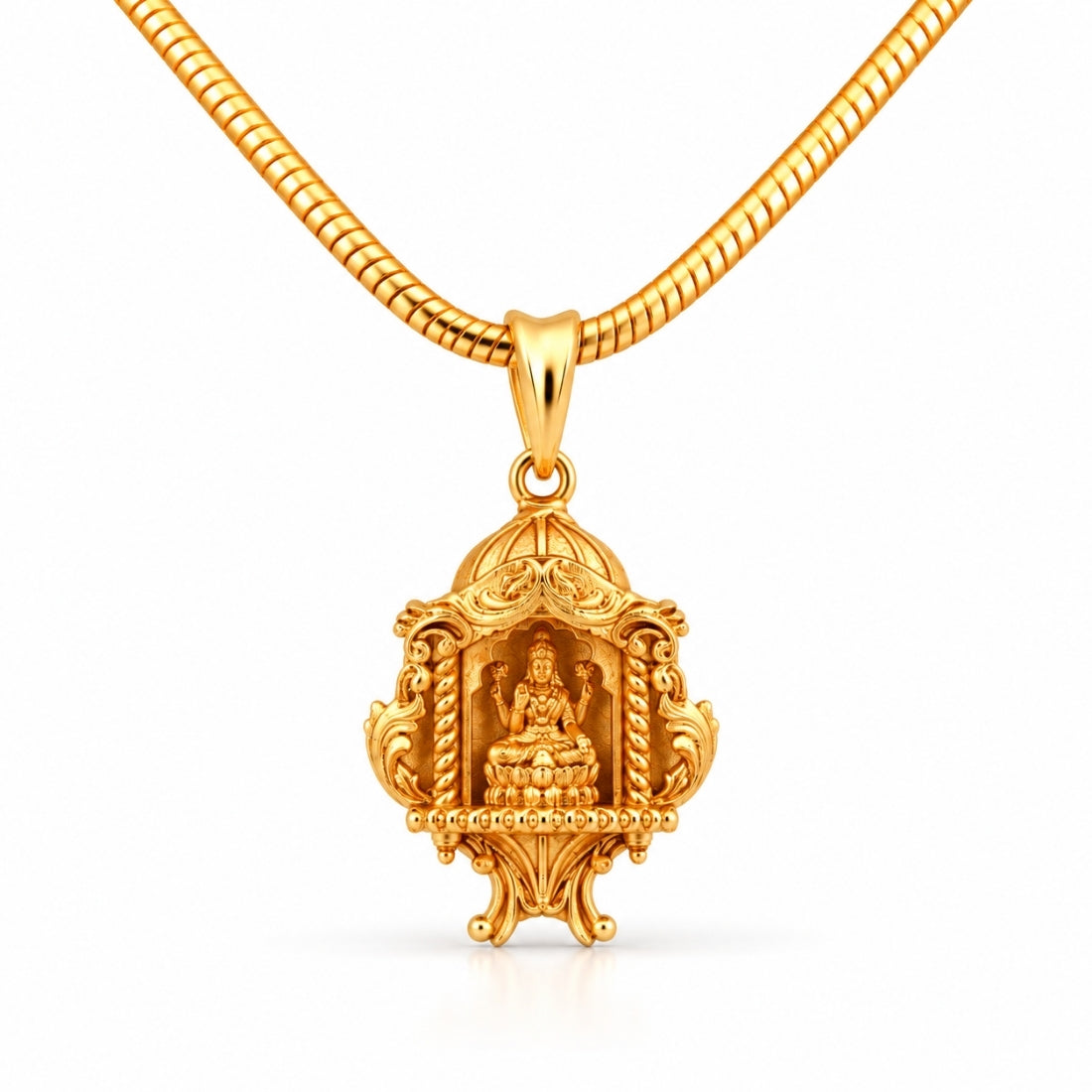 The Lakshmi Garbhagriha 925 Silver Gold Plated Pendant