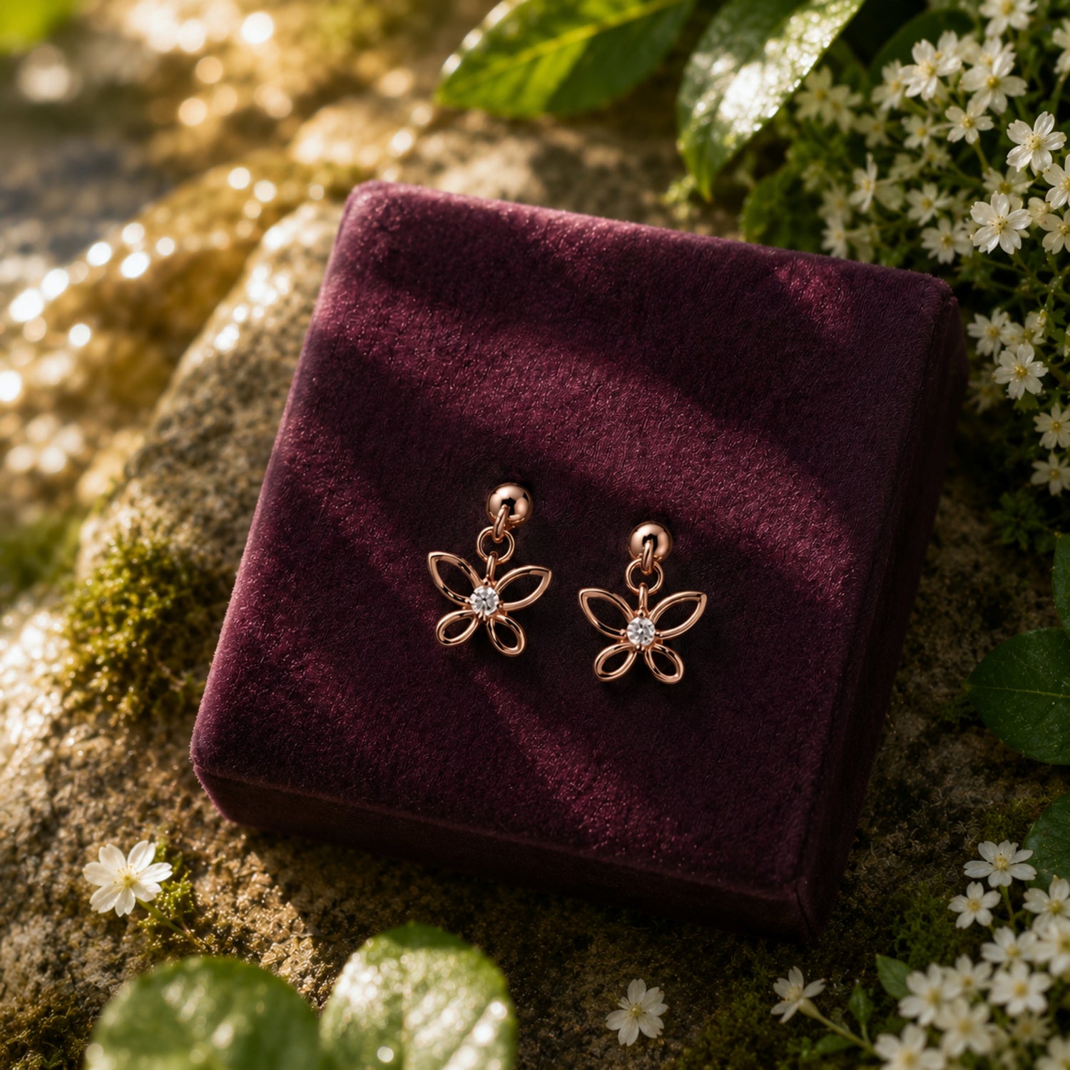 Filigree Hollow Butterfly 925 Pure Sterling Silver Drop Earrings