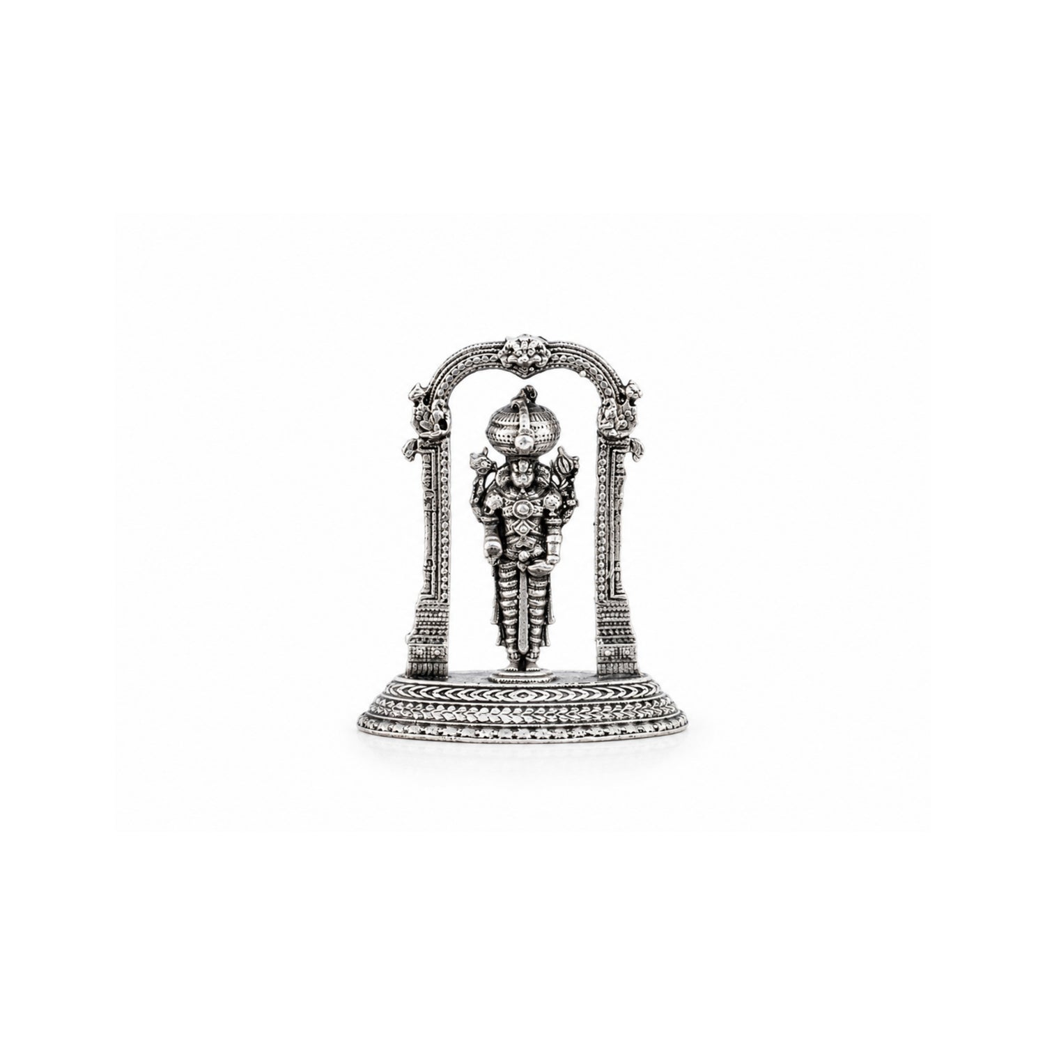 925 Pure Silver Antique Lord Dhanvantari Idol with Arch