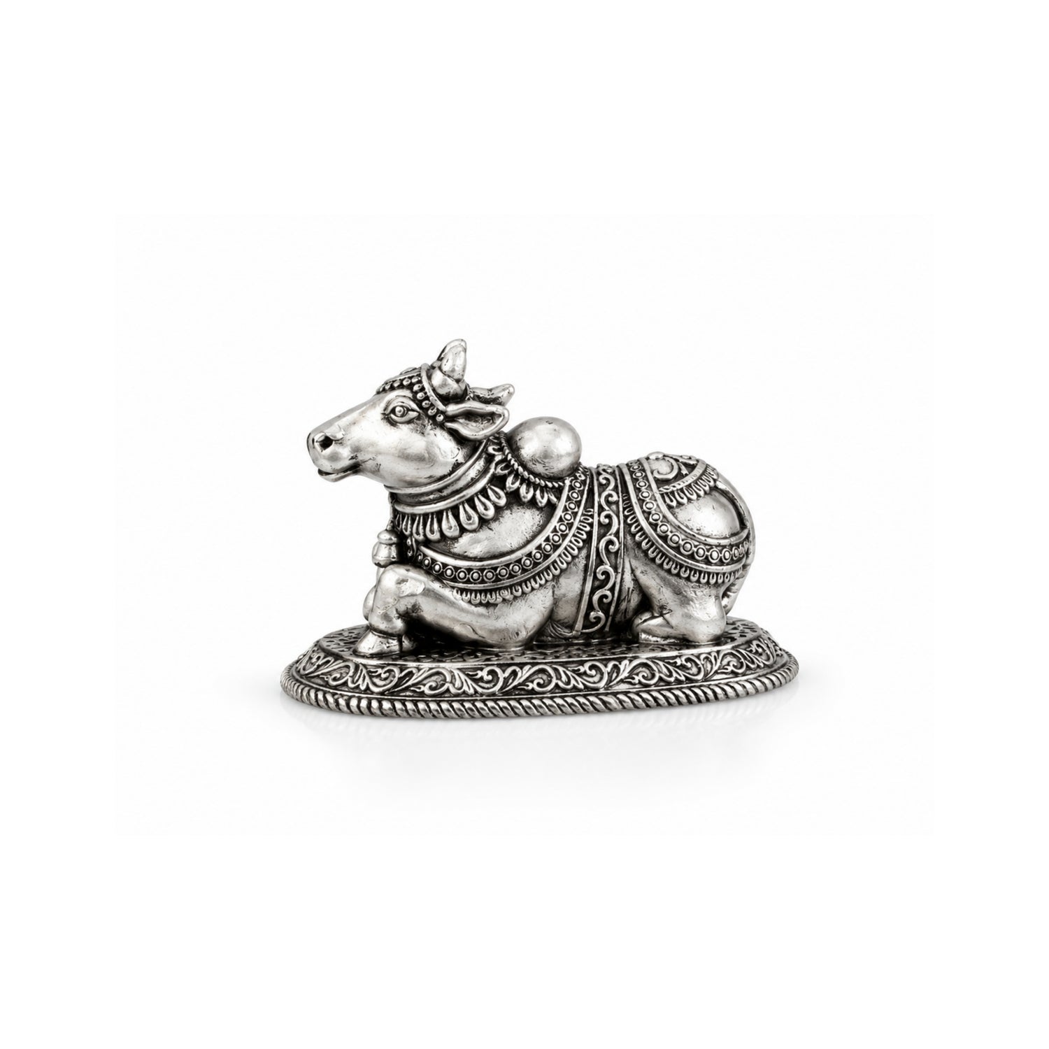 925 Pure Silver Antique Nandi Bull Idol