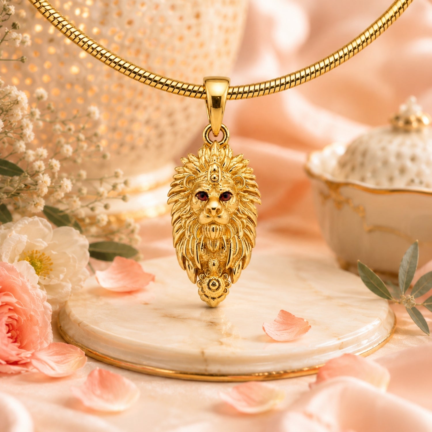 The Simha Aura Gold-Plated 925 Sterling Silver Pendant