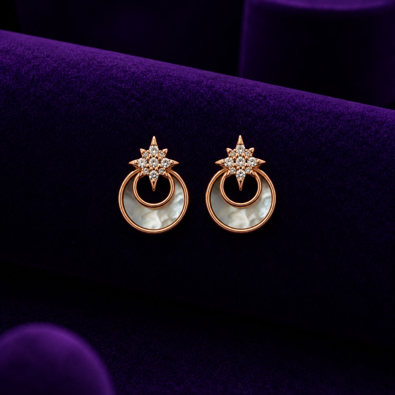 Celestial Moonlight 925 sterling silver Studs