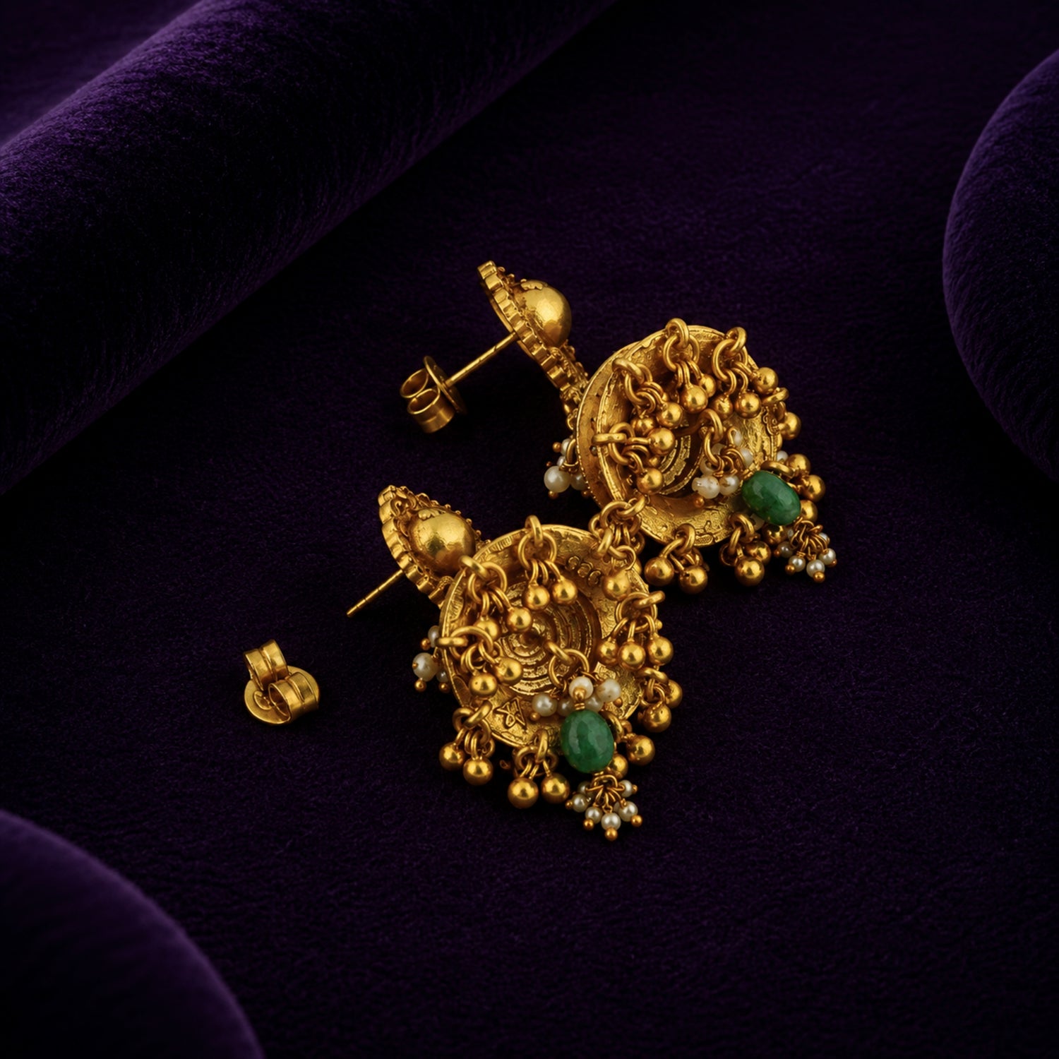 The Mayura Heritage Gold-Plated 925 Silver Jhumka Drops